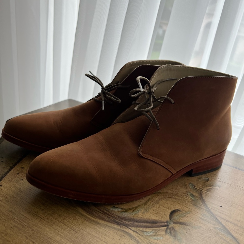 Nisolo Isa Chukka Ankle Lace Boot Brown Leather Size 9 Women’s